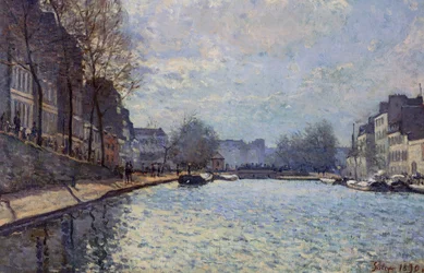 Vista del canal Saint-Martin, París, 1870